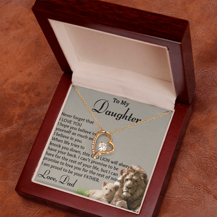 To My Daughter - Forever love Necklace - "Believe In Yourself" - The Love Sparkle