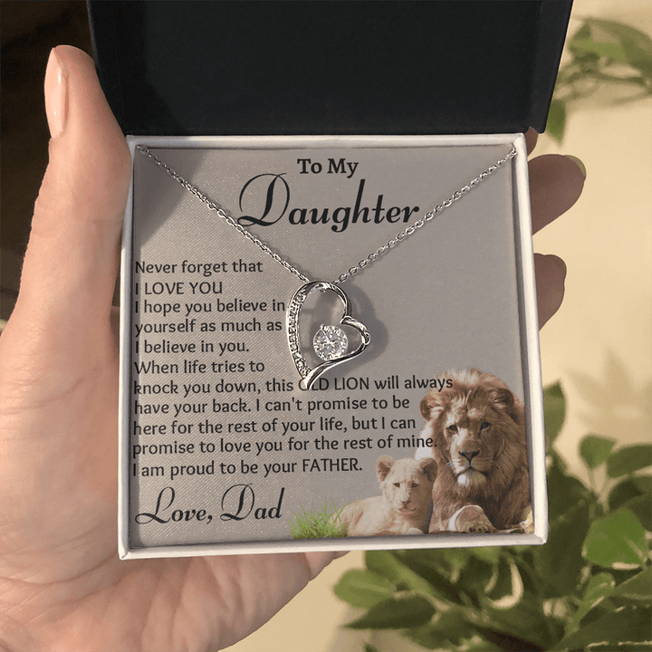 To My Daughter - Forever love Necklace - "Believe In Yourself" - The Love Sparkle