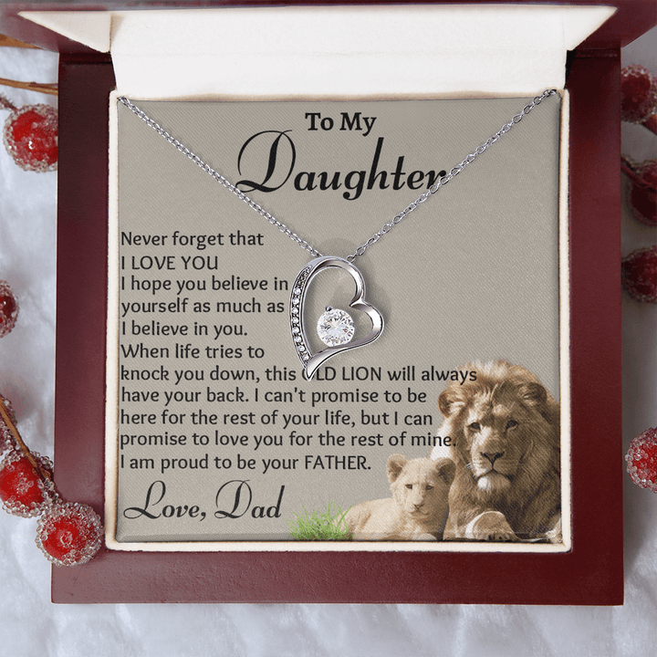 To My Daughter - Forever love Necklace - "Believe In Yourself" - The Love Sparkle