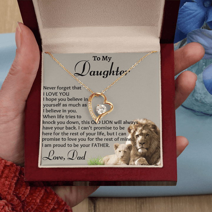 To My Daughter - Forever love Necklace - "Believe In Yourself" - The Love Sparkle