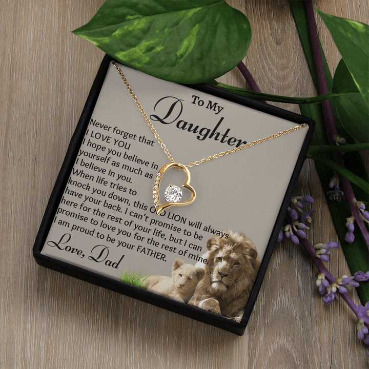 To My Daughter - Forever love Necklace - "Believe In Yourself" - The Love Sparkle