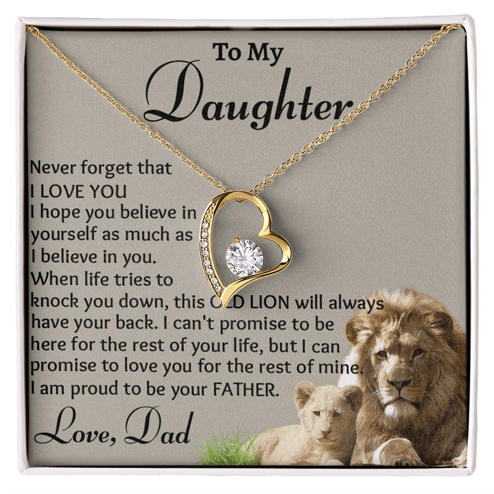 To My Daughter - Forever love Necklace - "Believe In Yourself" - The Love Sparkle