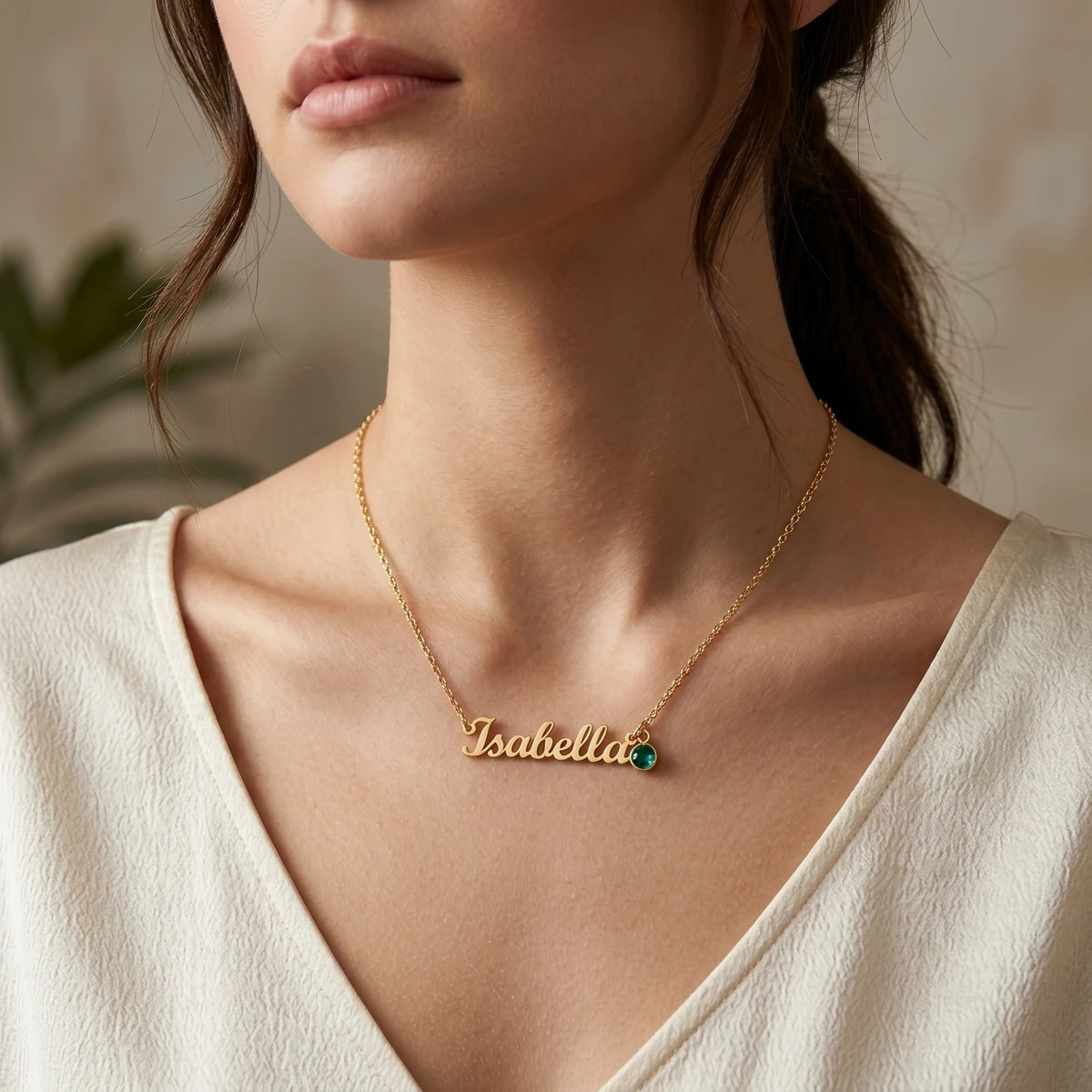 "To My Daughter, Forever My Little Girl" Custom Name Necklace with Birthstone – Meaningful Gift from Dad - The Love Sparkle