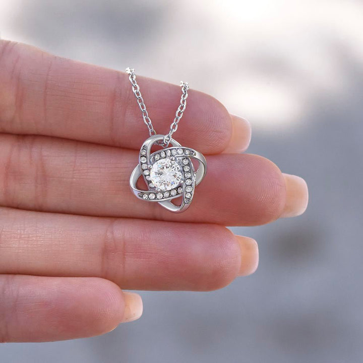 To My Daughter - in - Law - "Daughter - in - Heart" Love Knot Necklace - The Love Sparkle