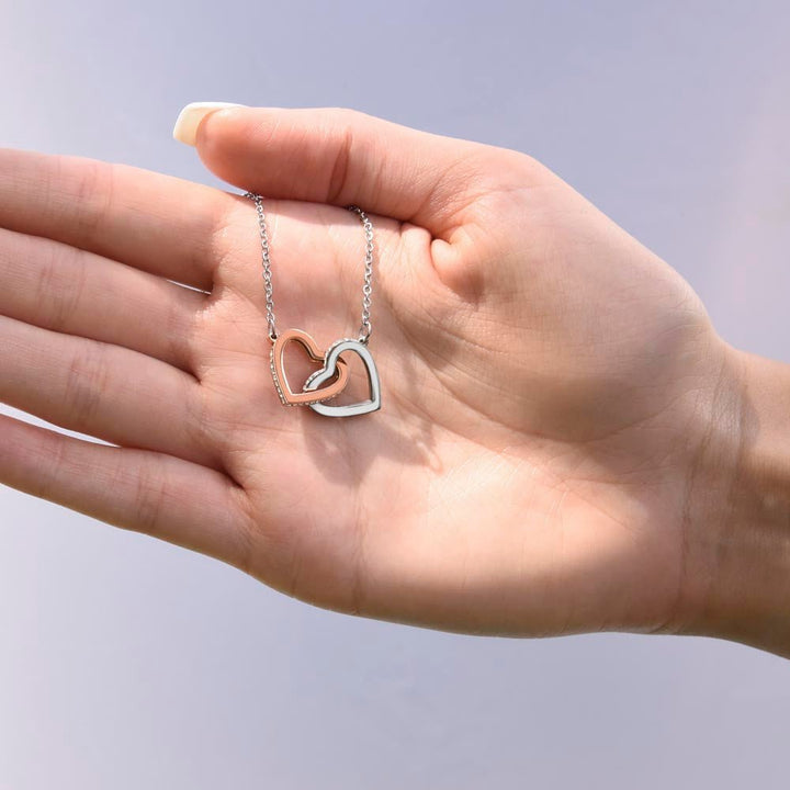 To My Daughter - Interlocking Heart Necklace - A Note on Strength - The Love Sparkle