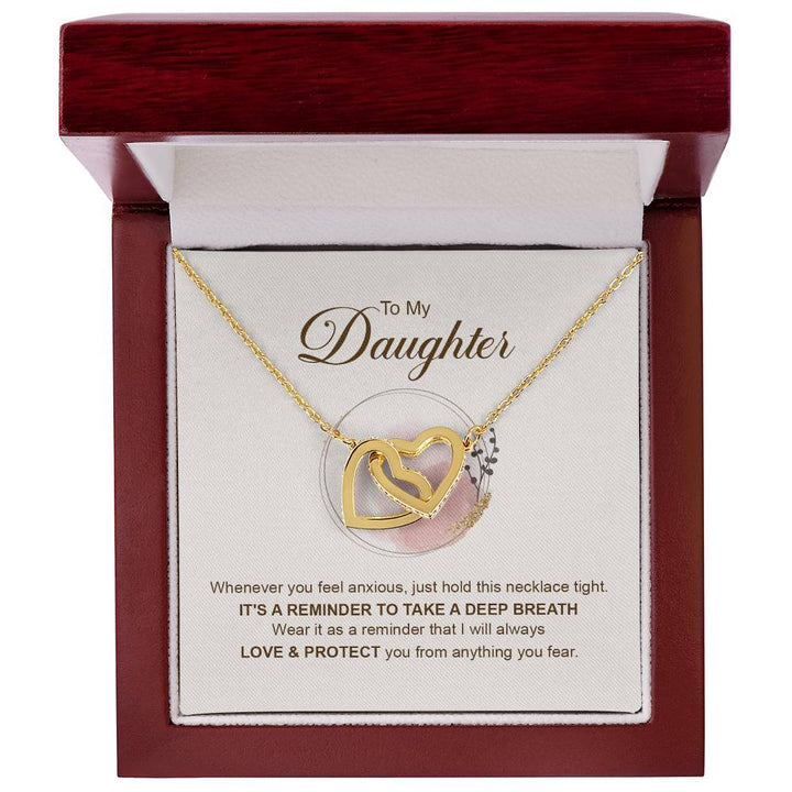 To My Daughter - Interlocking Heart Necklace - Always Loved & Protected - The Love Sparkle