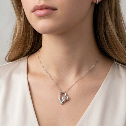 "To My Daughter, Love Dad" Forever Love Heart Necklace with Red Rose Box – Meaningful Gift from Dad for Birthday, Graduation & Any Occasion - The Love Sparkle