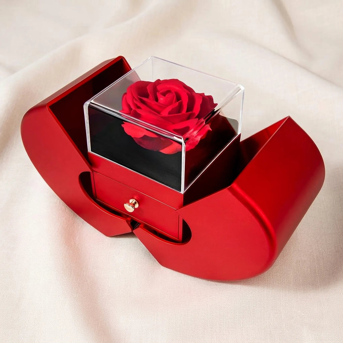 "To My Daughter, Love Dad" Forever Love Heart Necklace with Red Rose Box – Meaningful Gift from Dad for Birthday, Graduation & Any Occasion - The Love Sparkle