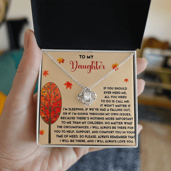 To My Daughter - Love Knot Necklace - Always There - The Love Sparkle