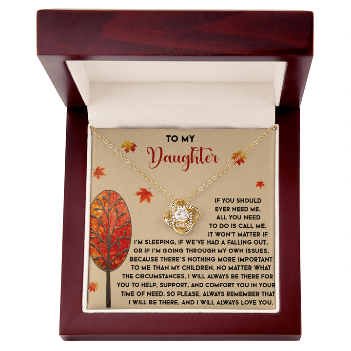 To My Daughter - Love Knot Necklace - Always There - The Love Sparkle