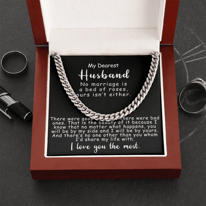 To My Dearest Husband - Cuban Link Chain - I Love You The Most - The Love Sparkle