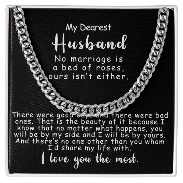 To My Dearest Husband - Cuban Link Chain - I Love You The Most - The Love Sparkle
