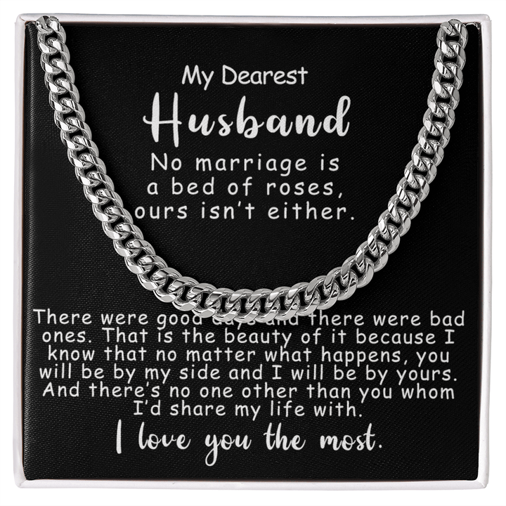 To My Dearest Husband - Cuban Link Chain - I Love You The Most - The Love Sparkle