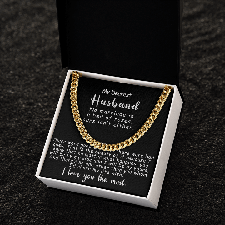 To My Dearest Husband - Cuban Link Chain - I Love You The Most - The Love Sparkle