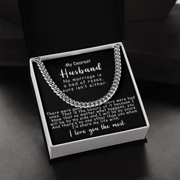 To My Dearest Husband - Cuban Link Chain - I Love You The Most - The Love Sparkle
