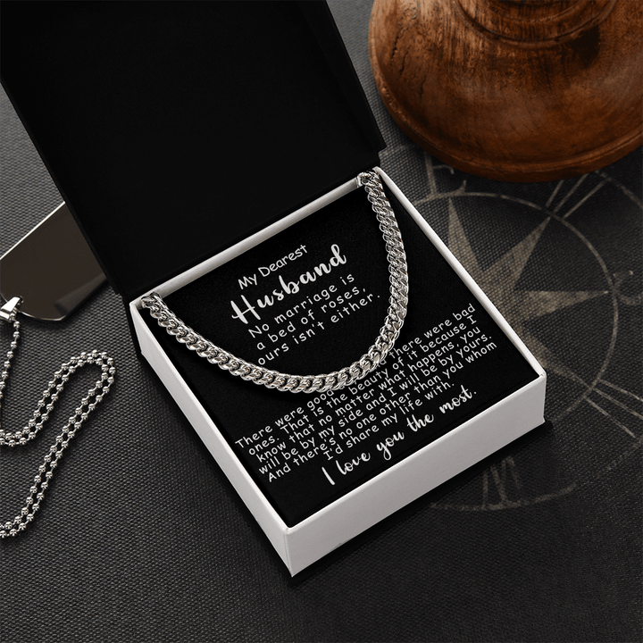 To My Dearest Husband - Cuban Link Chain - I Love You The Most - The Love Sparkle