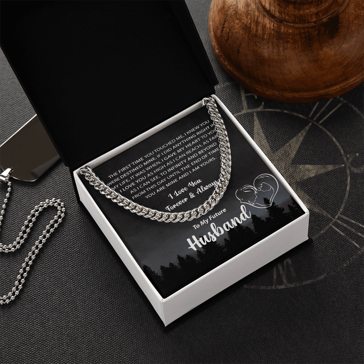 To My Future Husband - Cuban Link Chain - Mine and I Am Yours - The Love Sparkle