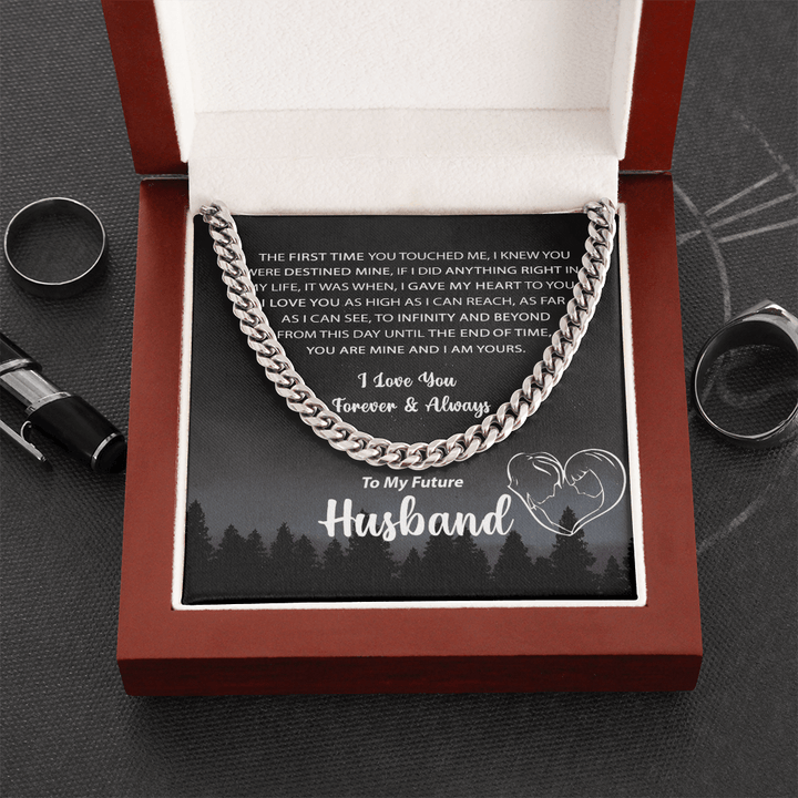 To My Future Husband - Cuban Link Chain - Mine and I Am Yours - The Love Sparkle
