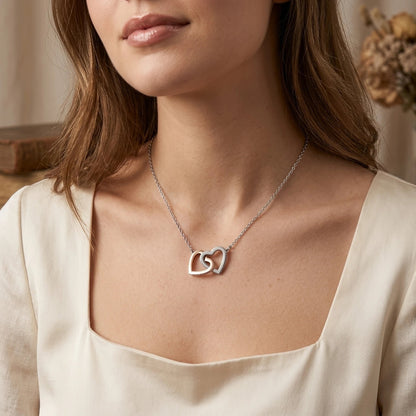 "To My Granddaughter" Interlocking Hearts Necklace – I Love You Forever & Always - The Love Sparkle