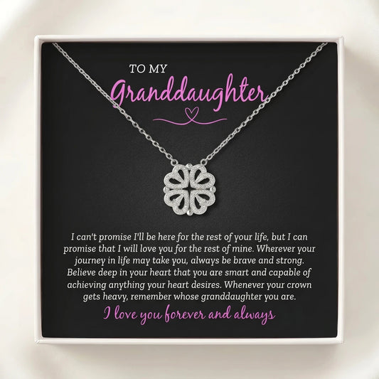 To My Granddaughter Magnetic Folding Heart Necklace - Inspirational Jewelry Gift - The Love Sparkle