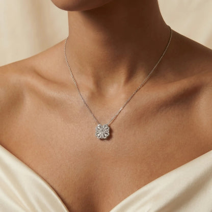 To My Granddaughter Magnetic Folding Heart Necklace - Inspirational Jewelry Gift - The Love Sparkle