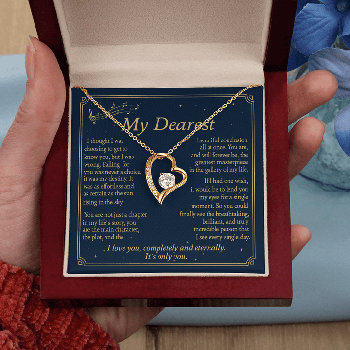 To My Greatest Masterpiece - Forever love Necklace - Love, Completely and Eternally - The Love Sparkle