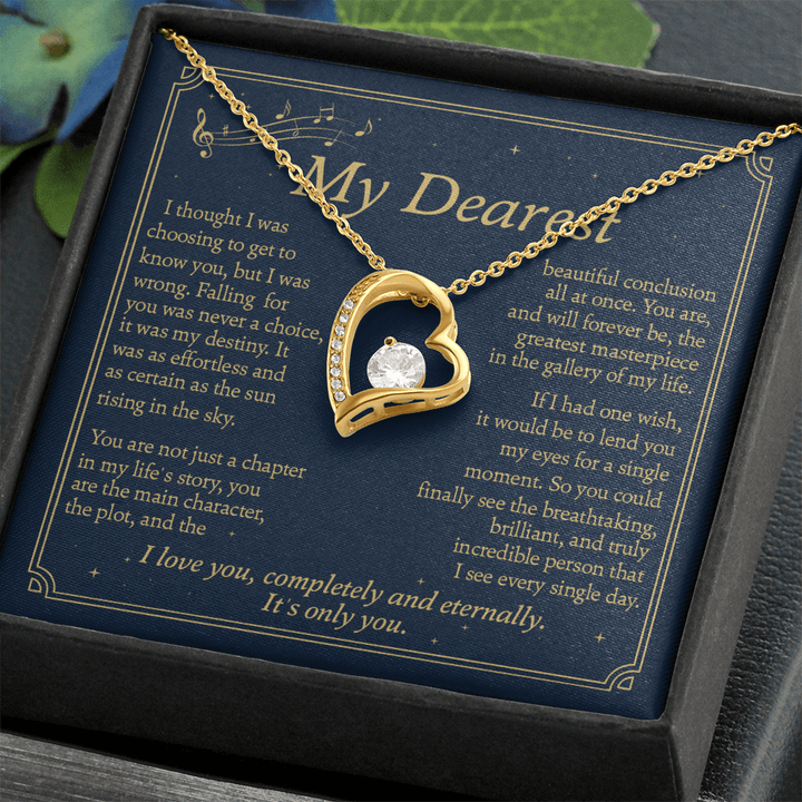 To My Greatest Masterpiece - Forever love Necklace - Love, Completely and Eternally - The Love Sparkle