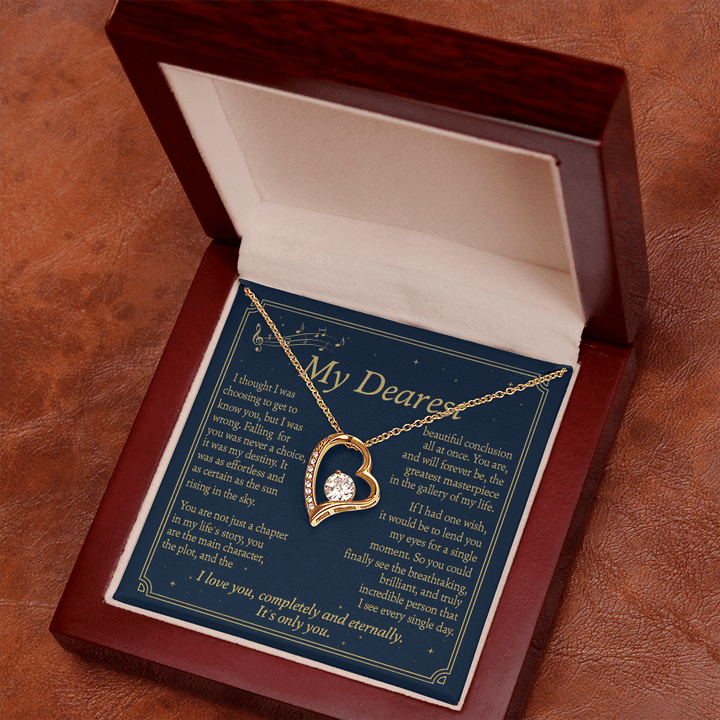 To My Greatest Masterpiece - Forever love Necklace - Love, Completely and Eternally - The Love Sparkle