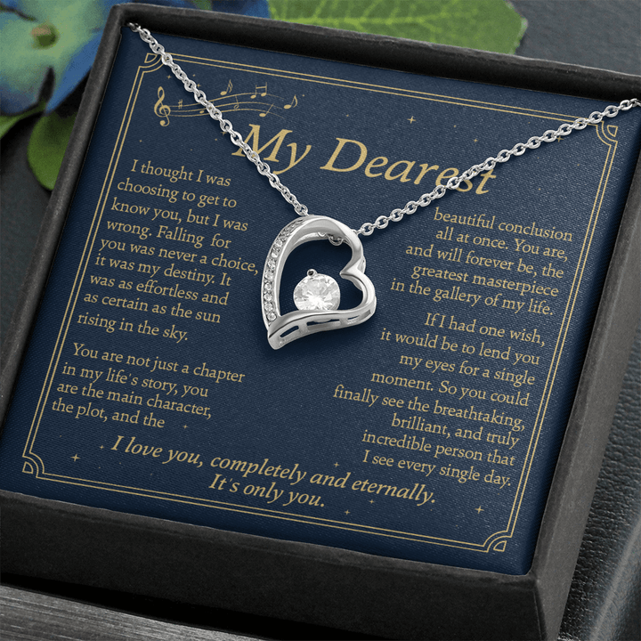 To My Greatest Masterpiece - Forever love Necklace - Love, Completely and Eternally - The Love Sparkle