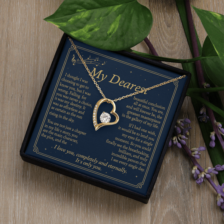 To My Greatest Masterpiece - Forever love Necklace - Love, Completely and Eternally - The Love Sparkle