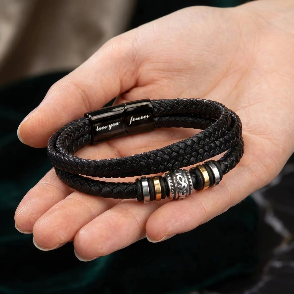 To My Husband "We Did It" Leather Bracelet - Romantic Anniversary Gift For Him - The Love Sparkle