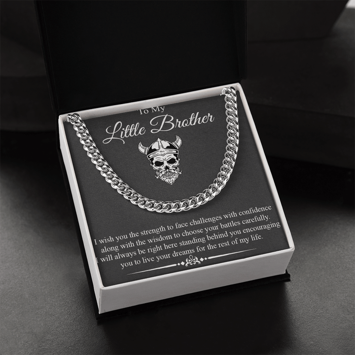 To My Little Brother - Cuban Link Chain - "Strength & Wisdom" - The Love Sparkle