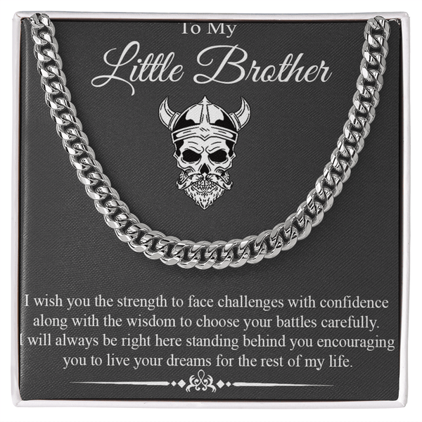 To My Little Brother - Cuban Link Chain - "Strength & Wisdom" - The Love Sparkle