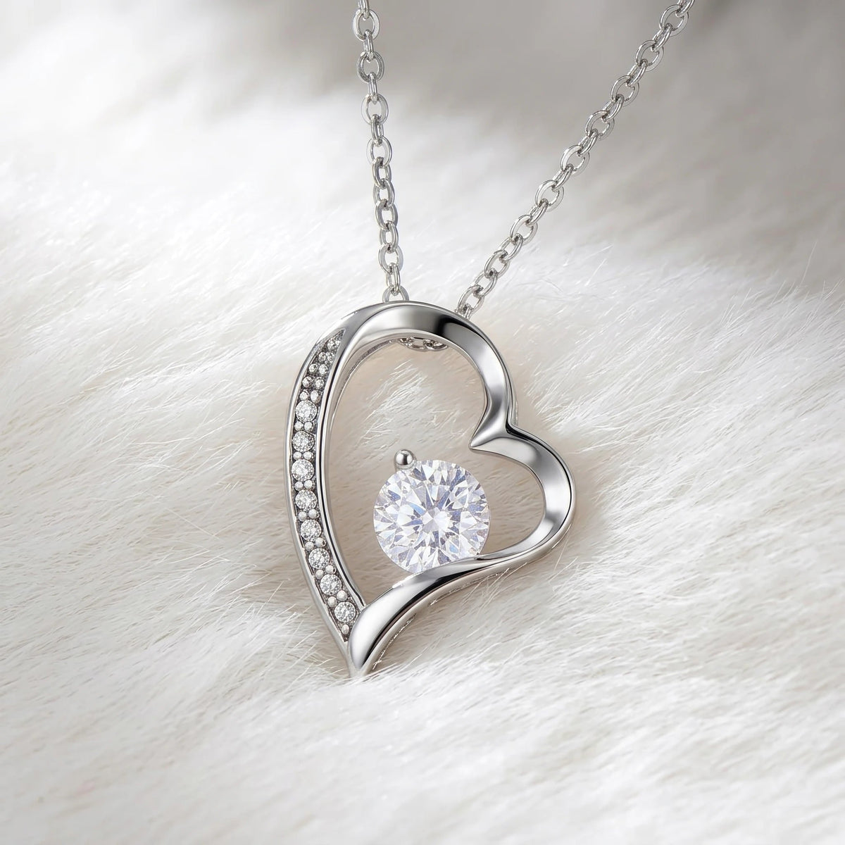 To My Love "Forever & Always" Necklace in Heart Rose Box - Anniversary Gift For Wife - The Love Sparkle