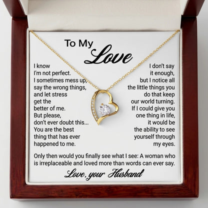 "To My Love" Forever Love Necklace - Romantic Anniversary Gift for Wife & Girlfriend - The Love Sparkle