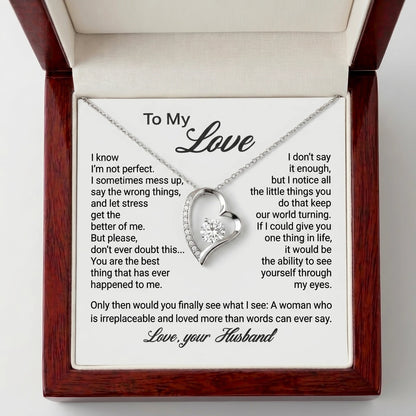"To My Love" Forever Love Necklace - Romantic Anniversary Gift for Wife & Girlfriend - The Love Sparkle