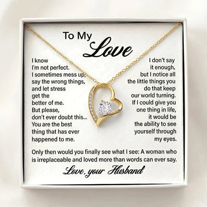 "To My Love" Forever Love Necklace - Romantic Anniversary Gift for Wife & Girlfriend - The Love Sparkle