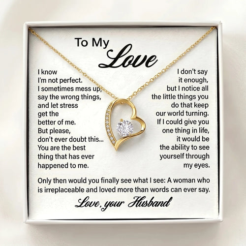 "To My Love" Forever Love Necklace - Romantic Anniversary Gift for Wife & Girlfriend - The Love Sparkle