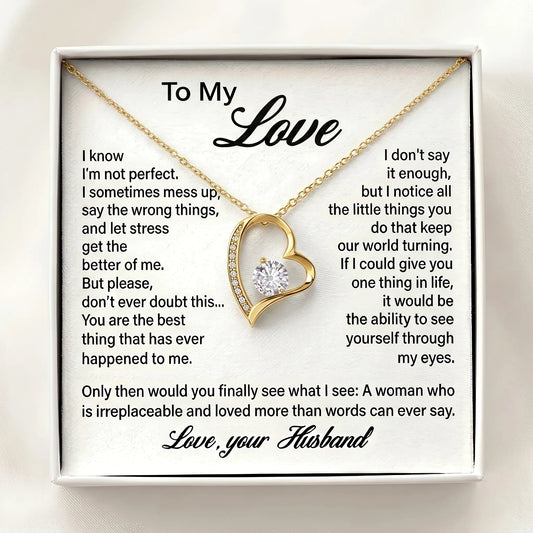"To My Love" Forever Love Necklace - Romantic Anniversary Gift for Wife & Girlfriend - The Love Sparkle