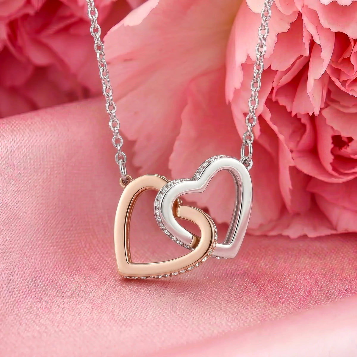 "To My Love" Interlocking Hearts Necklace – Romantic Anniversary & Just-Because Gift for Her - The Love Sparkle