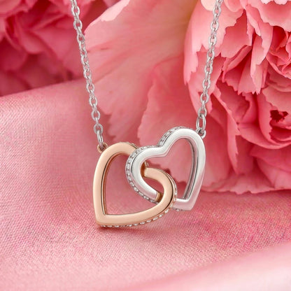 "To My Love" Interlocking Hearts Necklace – Romantic Anniversary & Just-Because Gift for Her - The Love Sparkle