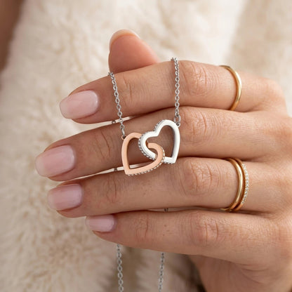 "To My Love" Interlocking Hearts Necklace – Romantic Anniversary & Just-Because Gift for Her - The Love Sparkle