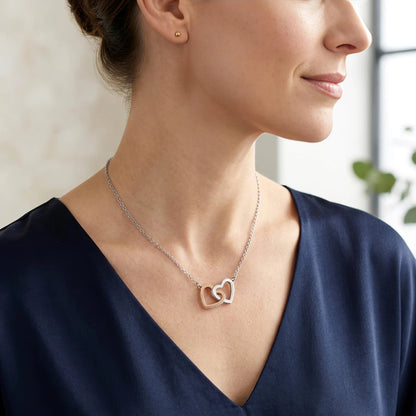 "To My Love" Interlocking Hearts Necklace – Romantic Anniversary & Just-Because Gift for Her - The Love Sparkle