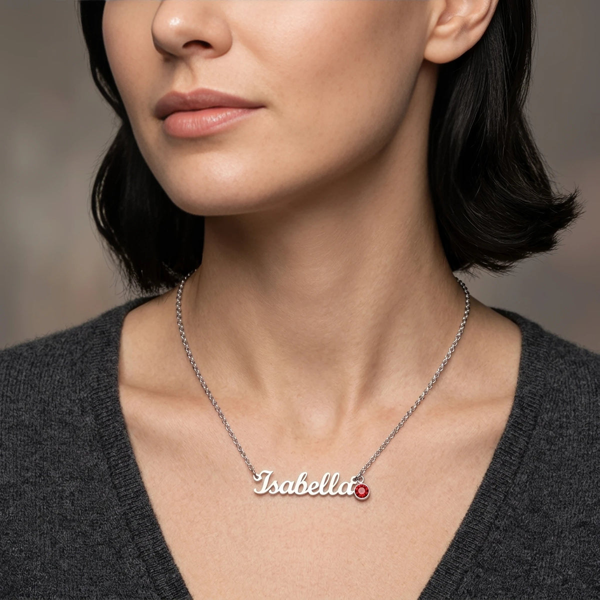 "To My Love, My Love Letter to You" Custom Name Necklace with Birthstone – Personalized Gift for Her - The Love Sparkle