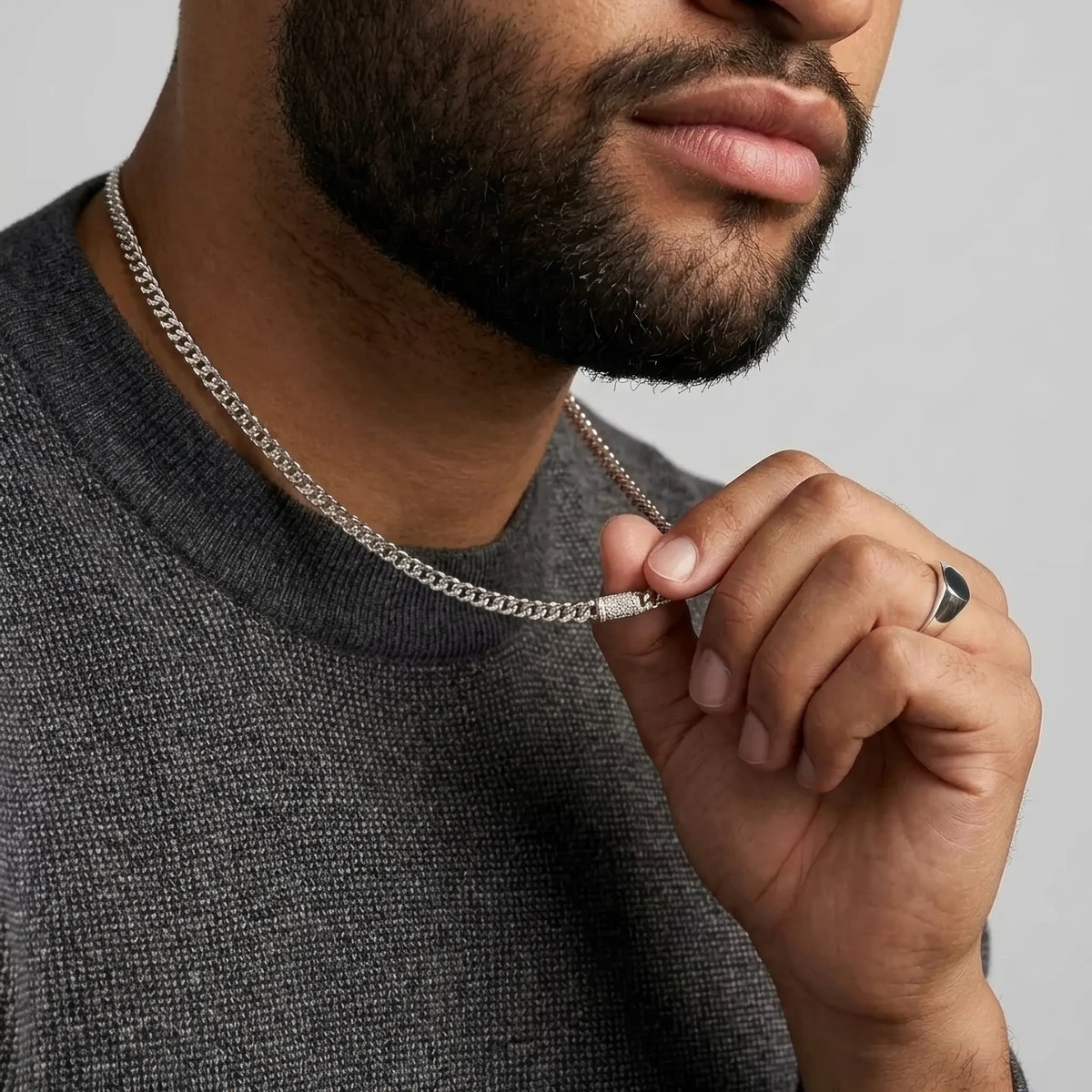 To My Man "All My Lasts" Cuban Link Chain - Meaningful Anniversary Gift For Husband/Boyfriend - The Love Sparkle