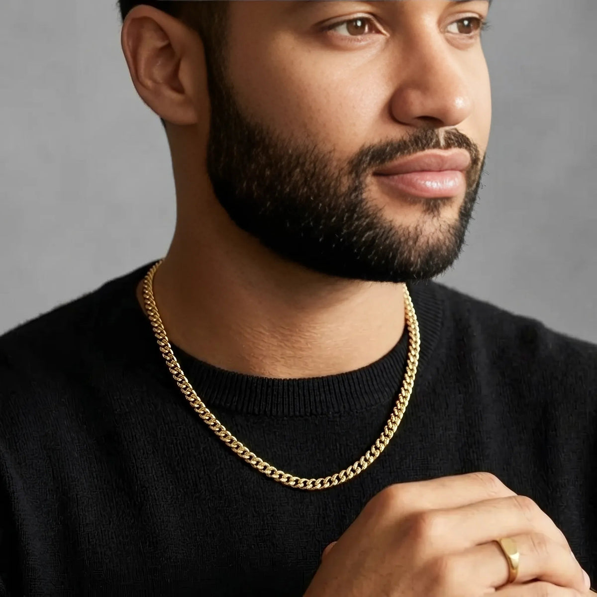To My Man "All My Lasts" Cuban Link Chain - Meaningful Anniversary Gift For Husband/Boyfriend - The Love Sparkle