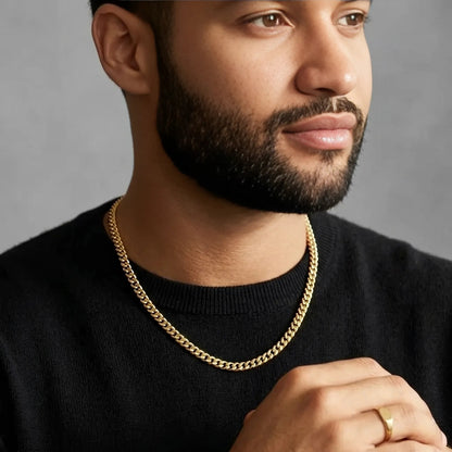 To My Man "All My Lasts" Cuban Link Chain - Meaningful Anniversary Gift For Husband/Boyfriend - The Love Sparkle