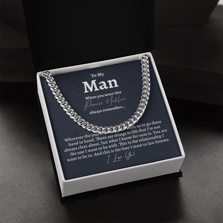 To My Man - Cuban link Chain - A Promise of Forever - The Love Sparkle