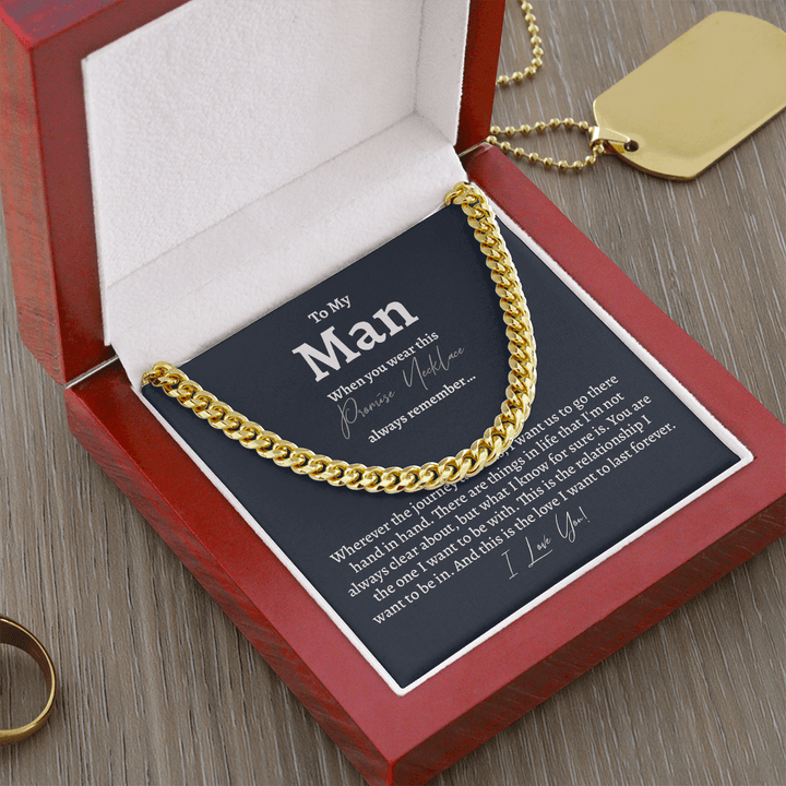To My Man - Cuban link Chain - A Promise of Forever - The Love Sparkle