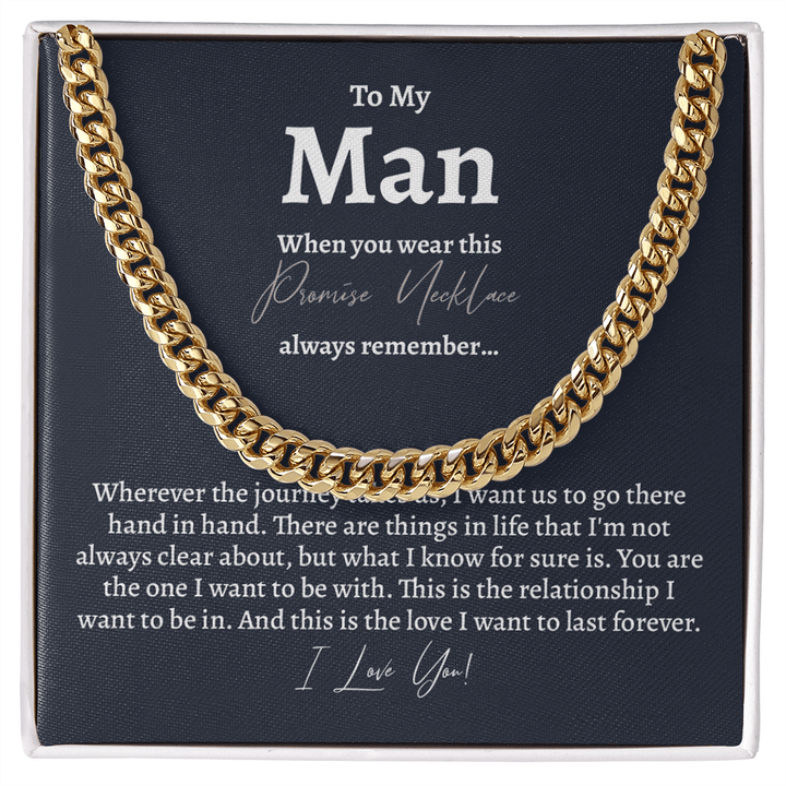 To My Man - Cuban link Chain - A Promise of Forever - The Love Sparkle
